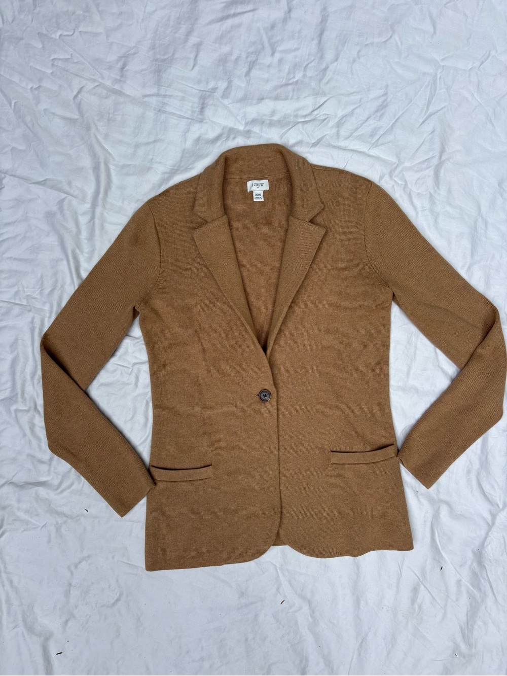 J. Crew Women's Camel Brown Knit Blazer